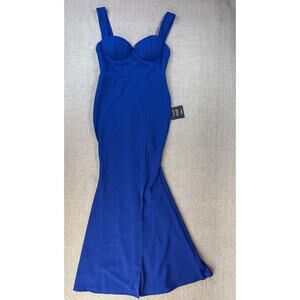 NWT‎ Lulus Dress Full Length Bodycon Royal Blue Size Medium
